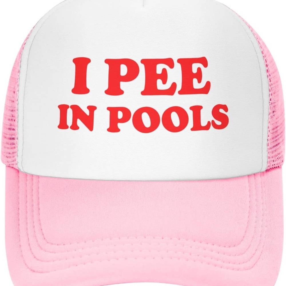 I Pee in Pools Trucker Hat Baseball Cap SnapBack Adjustable Unisex
